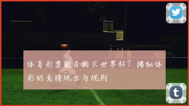 体育彩票能否购买世界杯？揭秘体彩的竞猜玩法与规则
